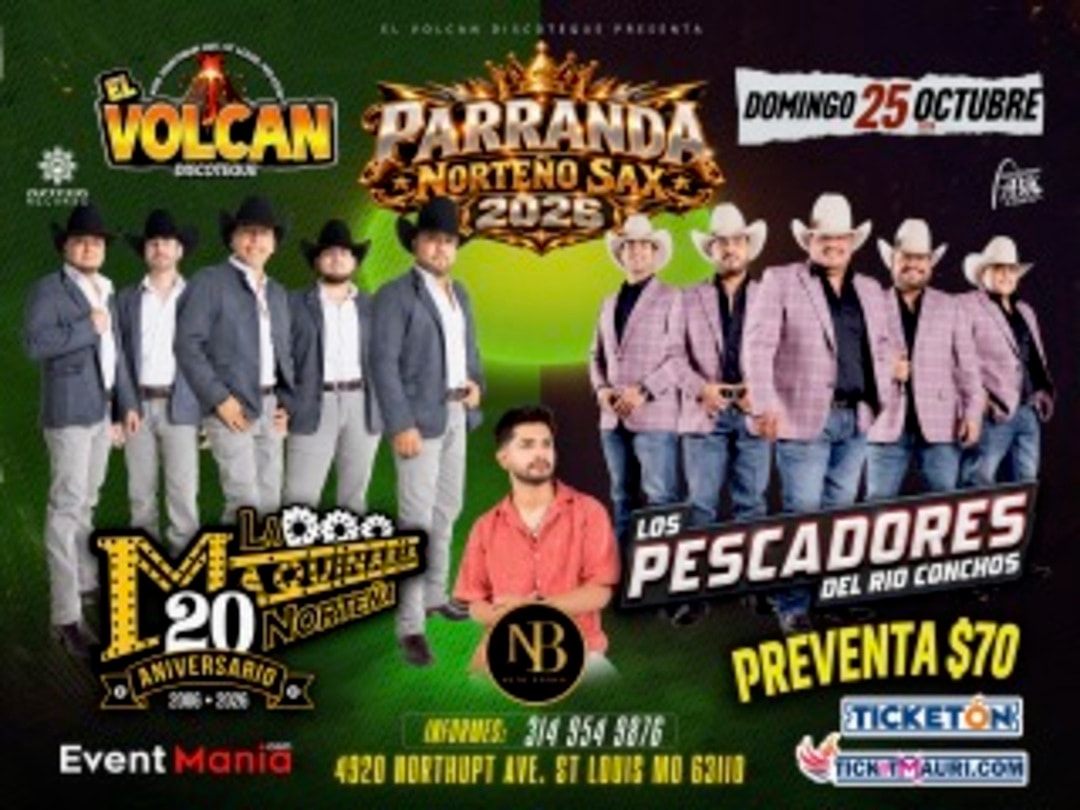 Parranda Norteña Sax 2026-La Maquinaria Norteña-Los Pescadores del Rio Conchos-Neto Bernal-El Volcan