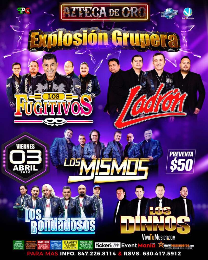 Los Fujitivos-Ladron-Los Mismos-Los Bondadoso-Los Dinnos-Azteca de Oro
