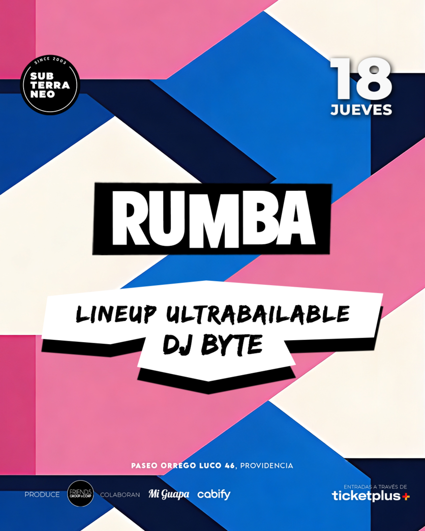 RUMBA Full Ultrabailable ★ JUEVES 18 JUNIO ★ Club Subterráneo (+21M & +23H)