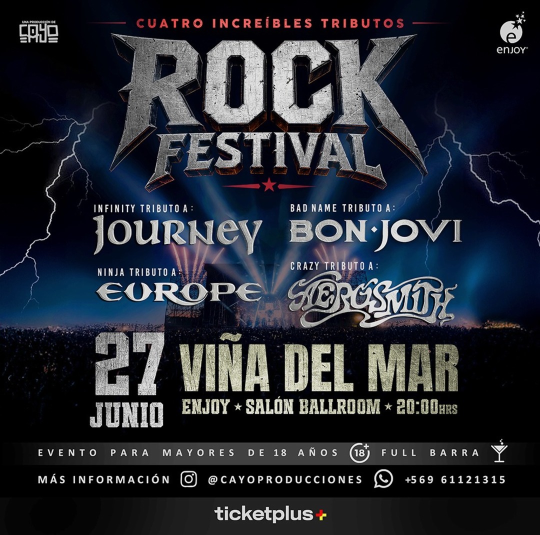 ROCK FESTIVAL (TRIBUTOS) EN ENJOY VIÑA