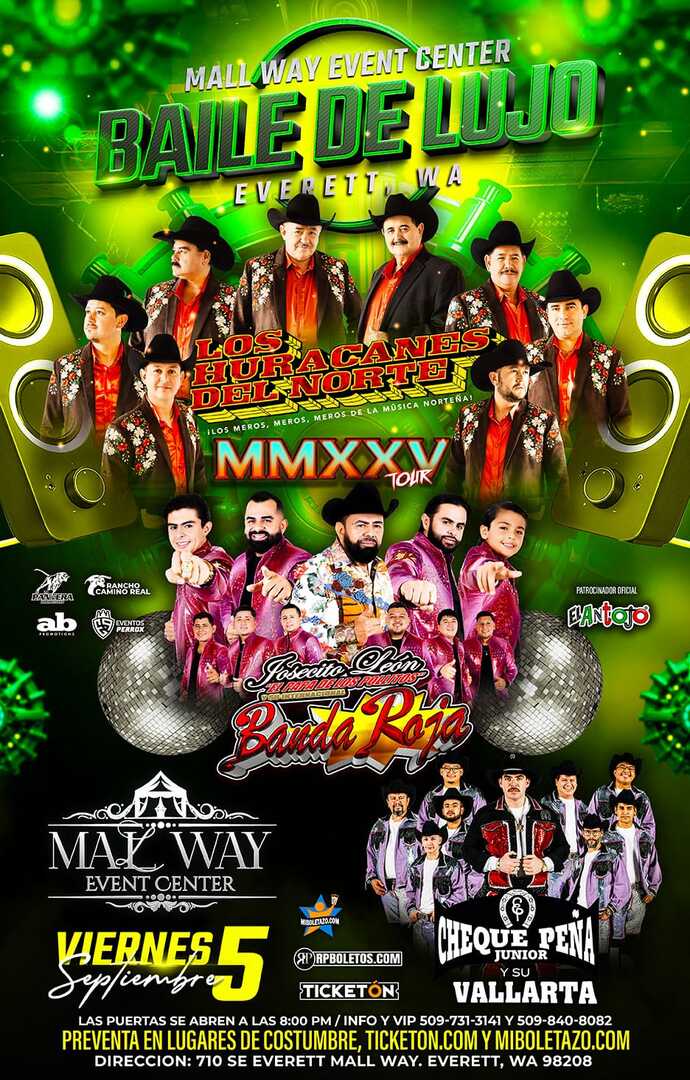 Huracanes del Norte-Banda Roja-Cheque Peña-Mall Way Event Center-Everett WA
