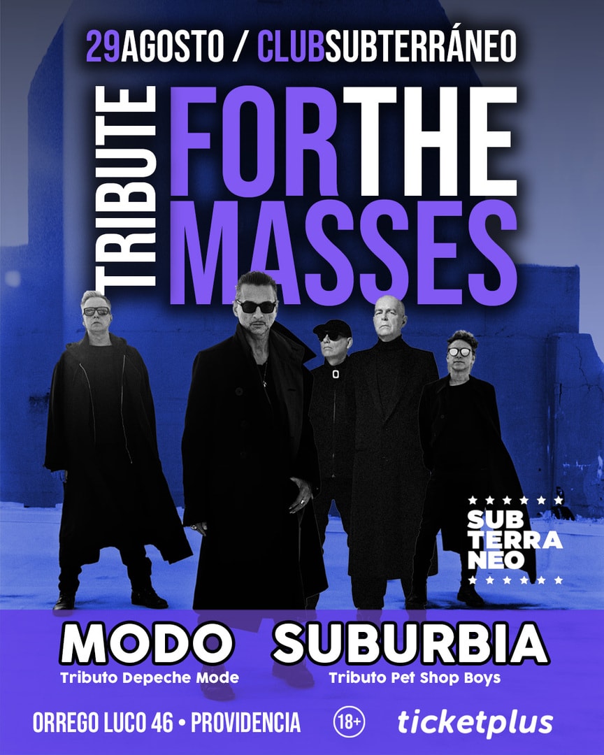 TRIBUTE FOR THE MASSES ★ VIERNES 29 AGOSTO ★ Club Subterráneo
