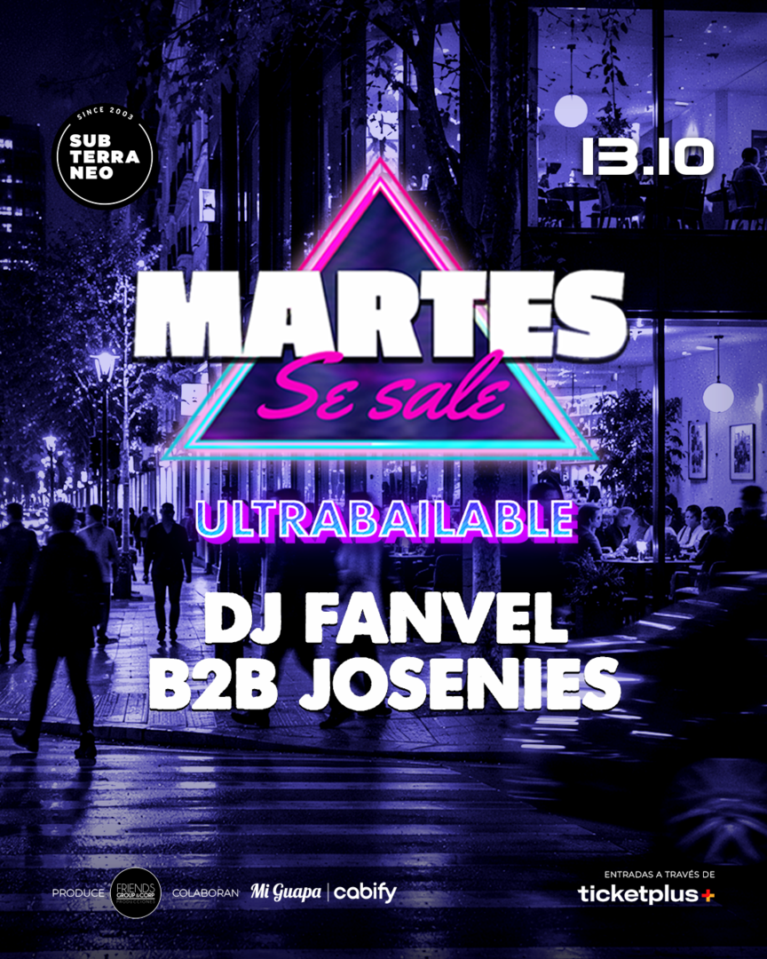 MARTES SE SALE! ★ MARTES 13 OCTUBRE ★ Club Subterráneo (+21)