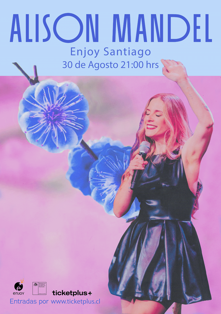 ALISON MANDEL / ENJOY SANTIAGO / 30 DE AGOSTO / 21:00 HRS