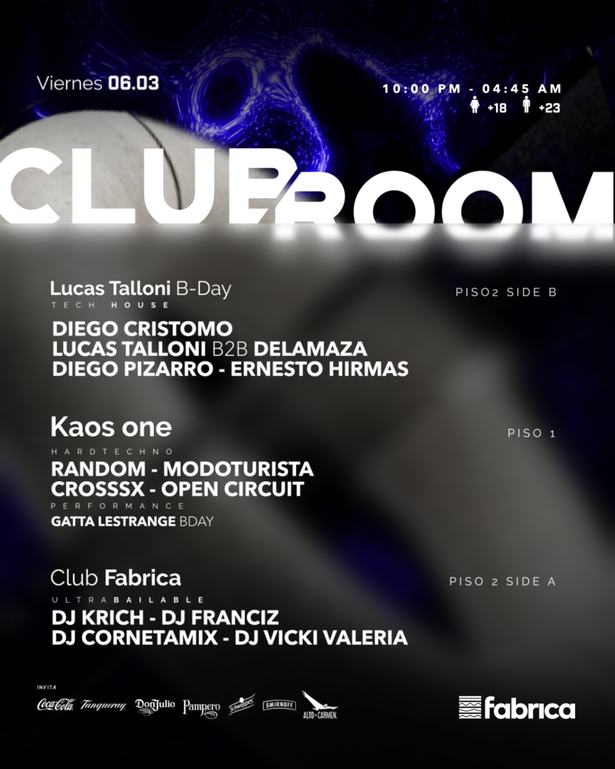 Clubroom Presenta @ Viernes 06 Marzo