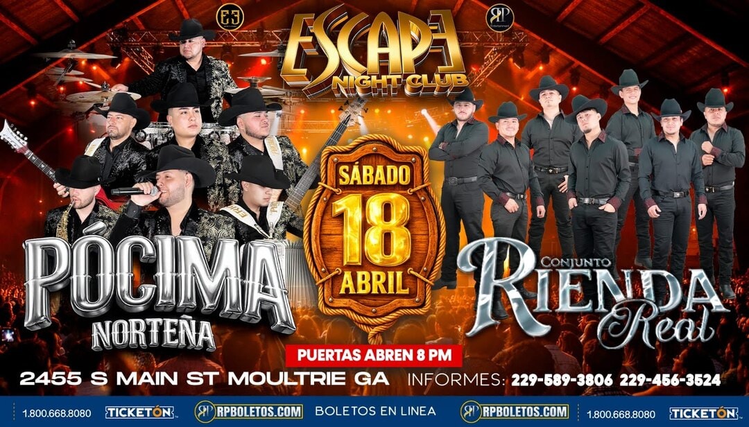 Pocima Nortena-Conjunto Rienda Real-Escape Night Club-Moultrie GA