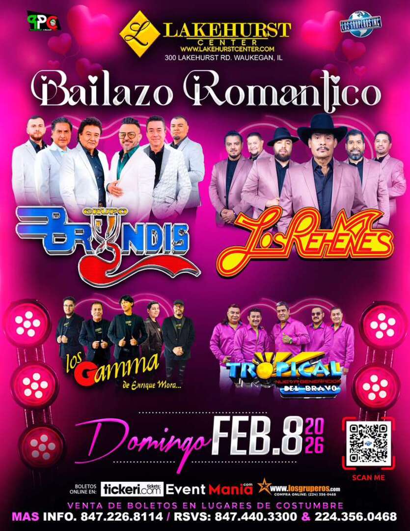 Grupo Bryndis-Los Rehenes-Los Gamma de Enrique Mora-Tropical del Bravo-LakeHurst Event Center