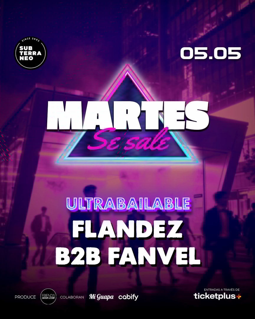 MARTES SE SALE! ★ MARTES 05 MAYO ★ Club Subterráneo (+21)