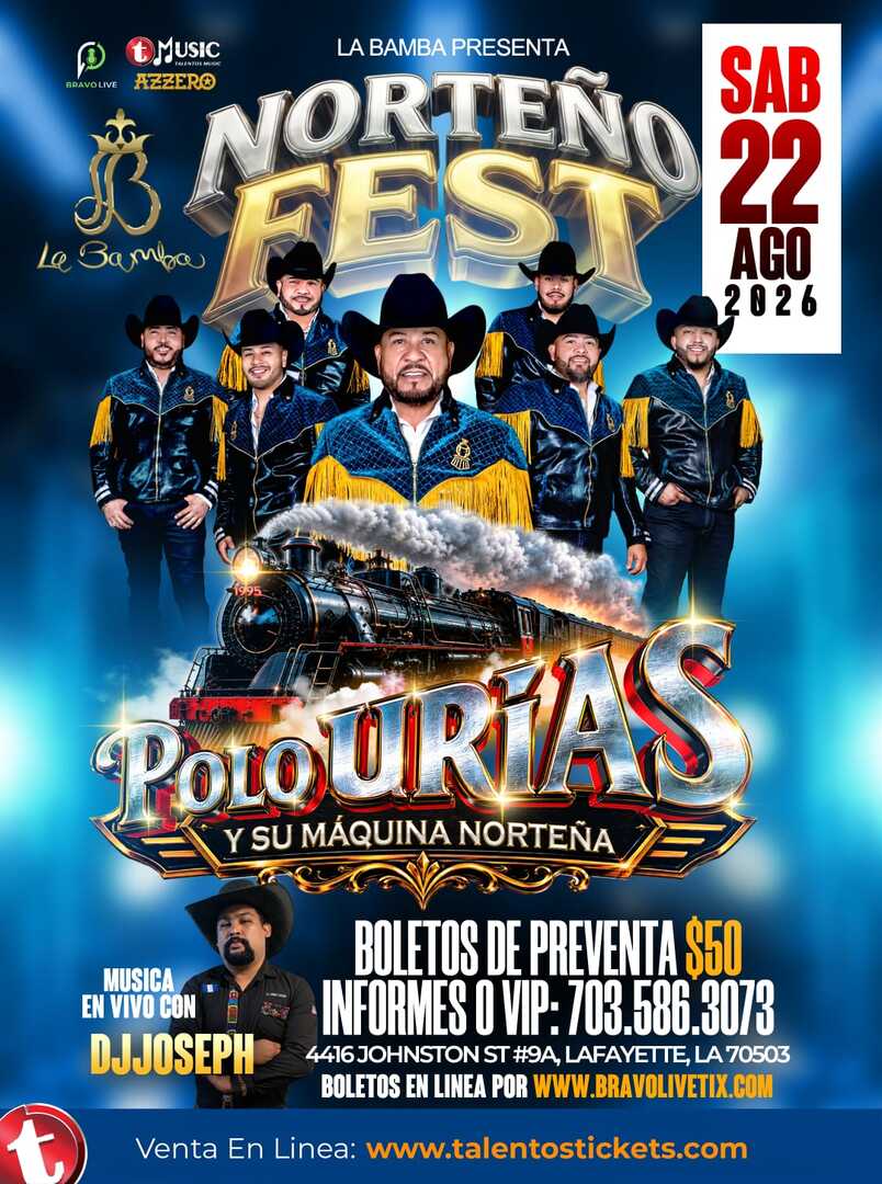 Polo Urias y Su Maquina Norteña en La Bamba Bar & Lounge de Lafayette, LA