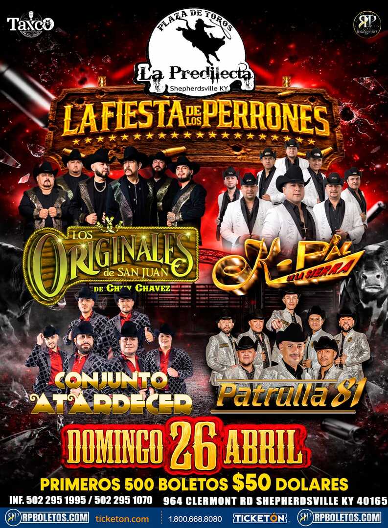 -Los Originales de San Juan-Conjunto Atardecer-K-Paz de la Sierra-Partrulla 81-La Predilecta