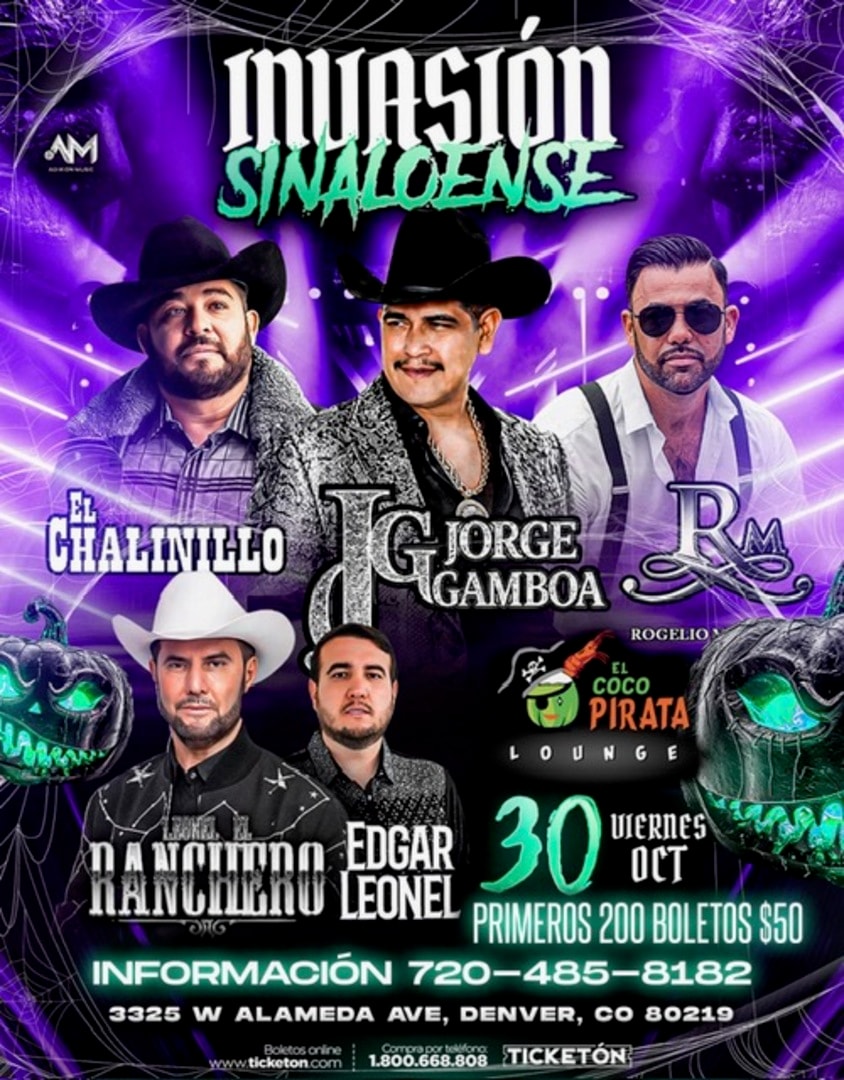 Invasion Sinaloense-El Chalinillo-Jorge Gamboa-RM-Leonel El Ranchero-Edgar Leonel-Coco Pirata