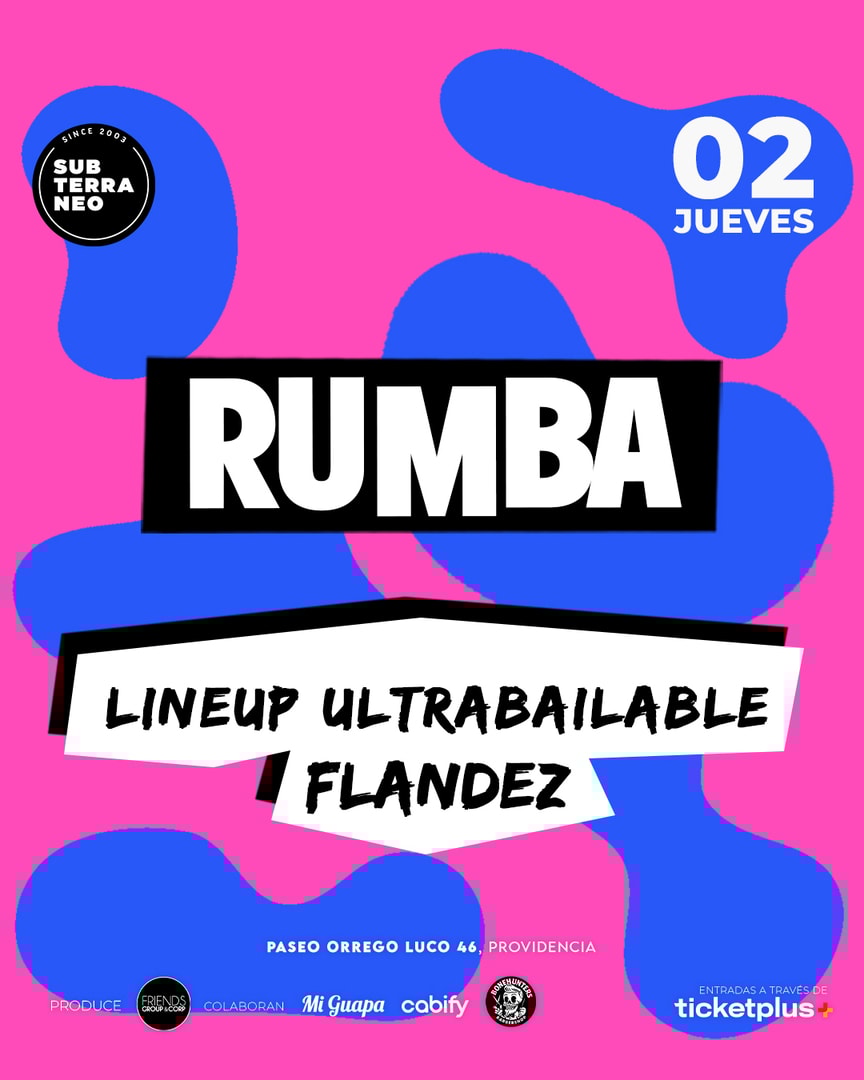 RUMBA Full Ultrabailable ★ JUEVES 02 ABRIL ★ Club Subterráneo (+21M & +23H)