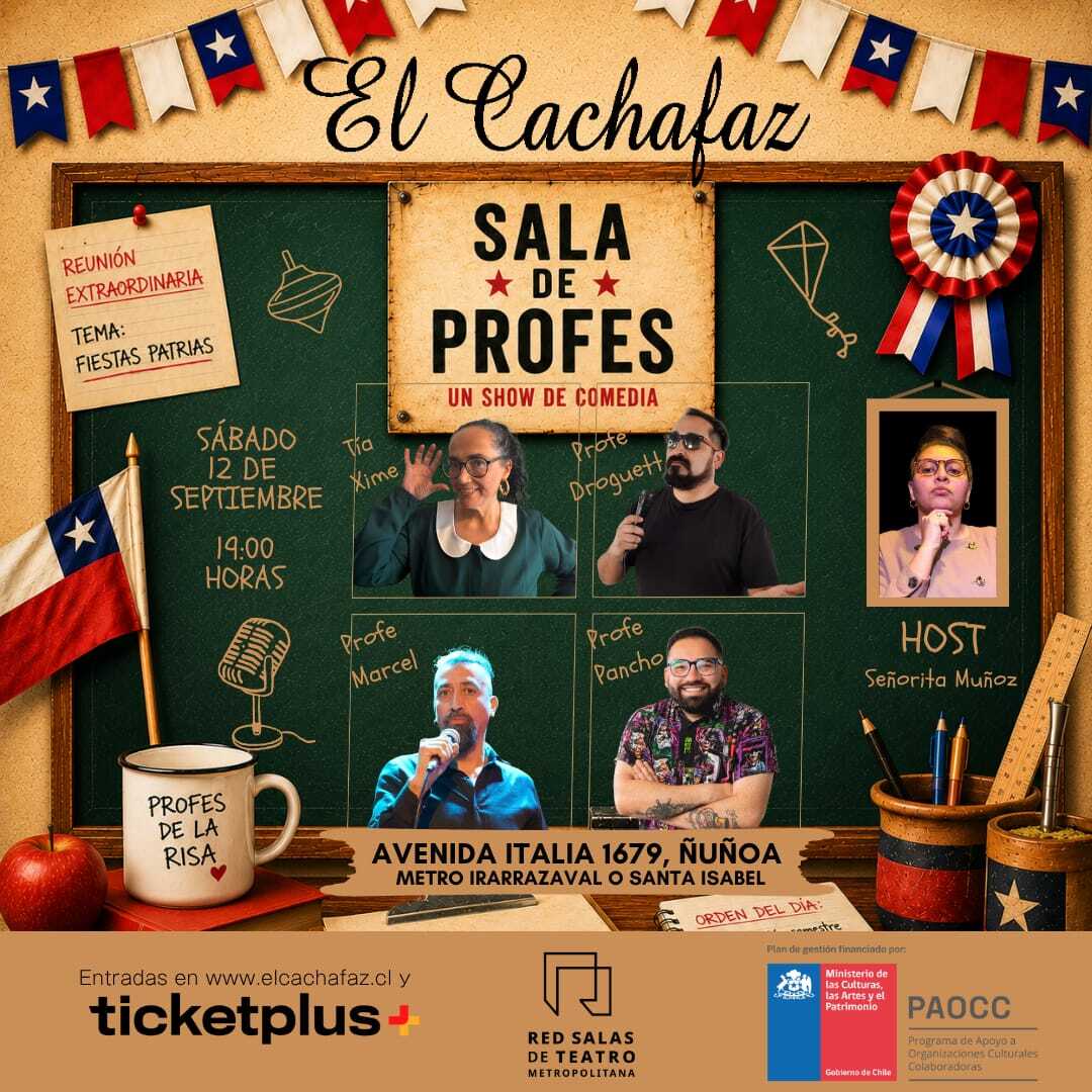 Show de Stand Up-Sala de profes-Sábado 12 de Septiembre a las 19 hrs