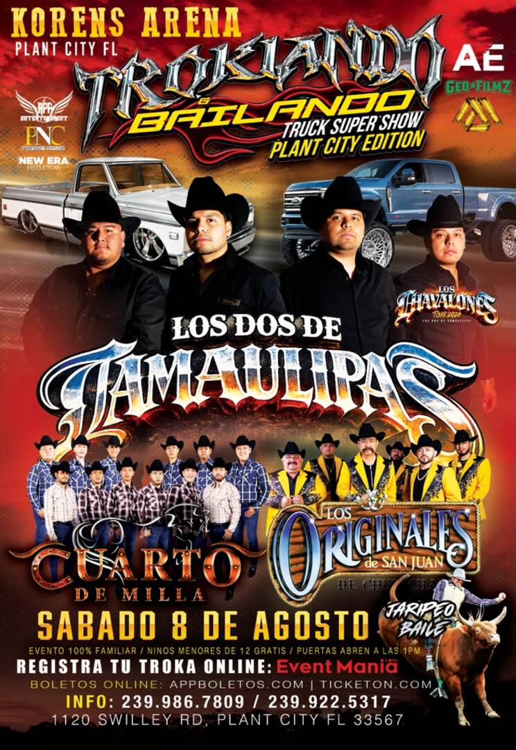 Trokiando y Bailando-Los Dos De Tamaulipas-Cuarto de Milla-Los Originales de San Juan-Jaripeo Baile-Korens Arena
