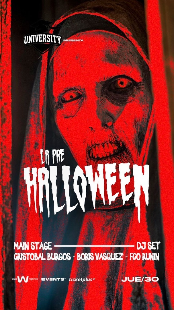 Jueves University / PRE HALLOWEEN Jueves 30 Octubre / Club W Jueves University / PRE HALLOWEEN Jueves 30 Octubre / Club W
