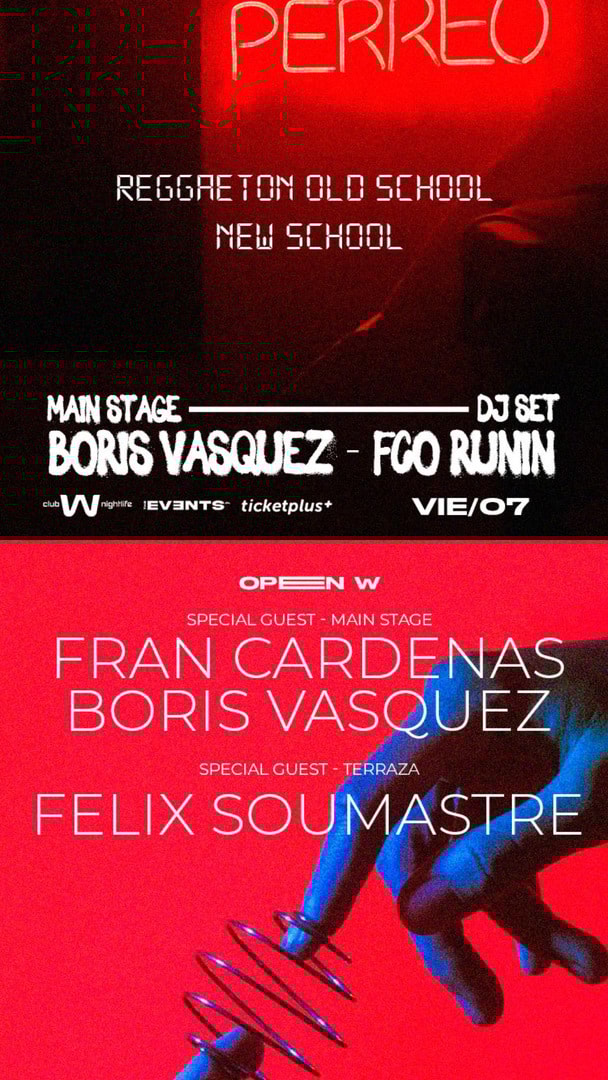 Viernes 07 / Sábado 08 NOV - FDS en Club W / 2 Fiestas / 2 Pistas de Baile 🪩 