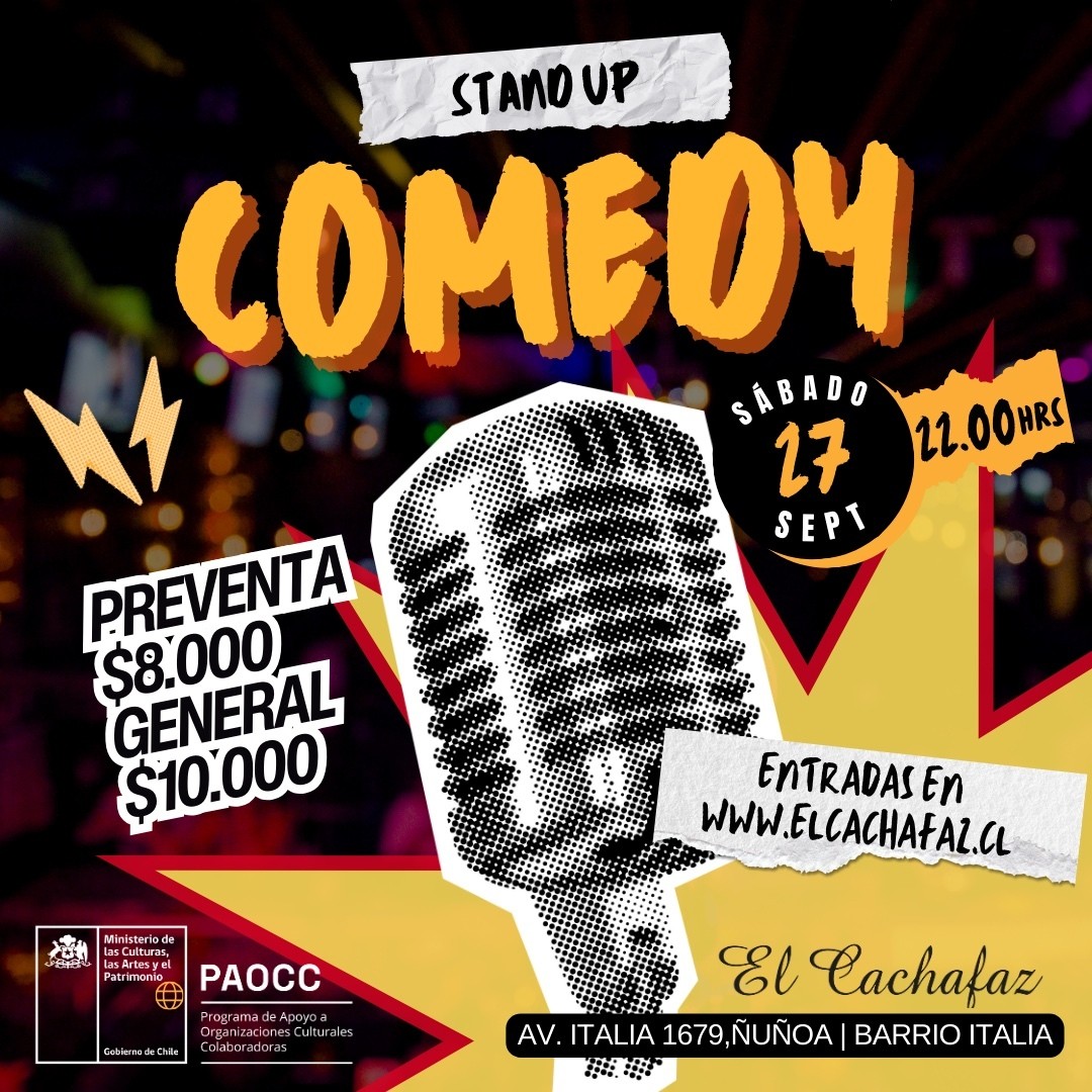 Show Stand Up - sábado 27 de Septiembre 22 hrs