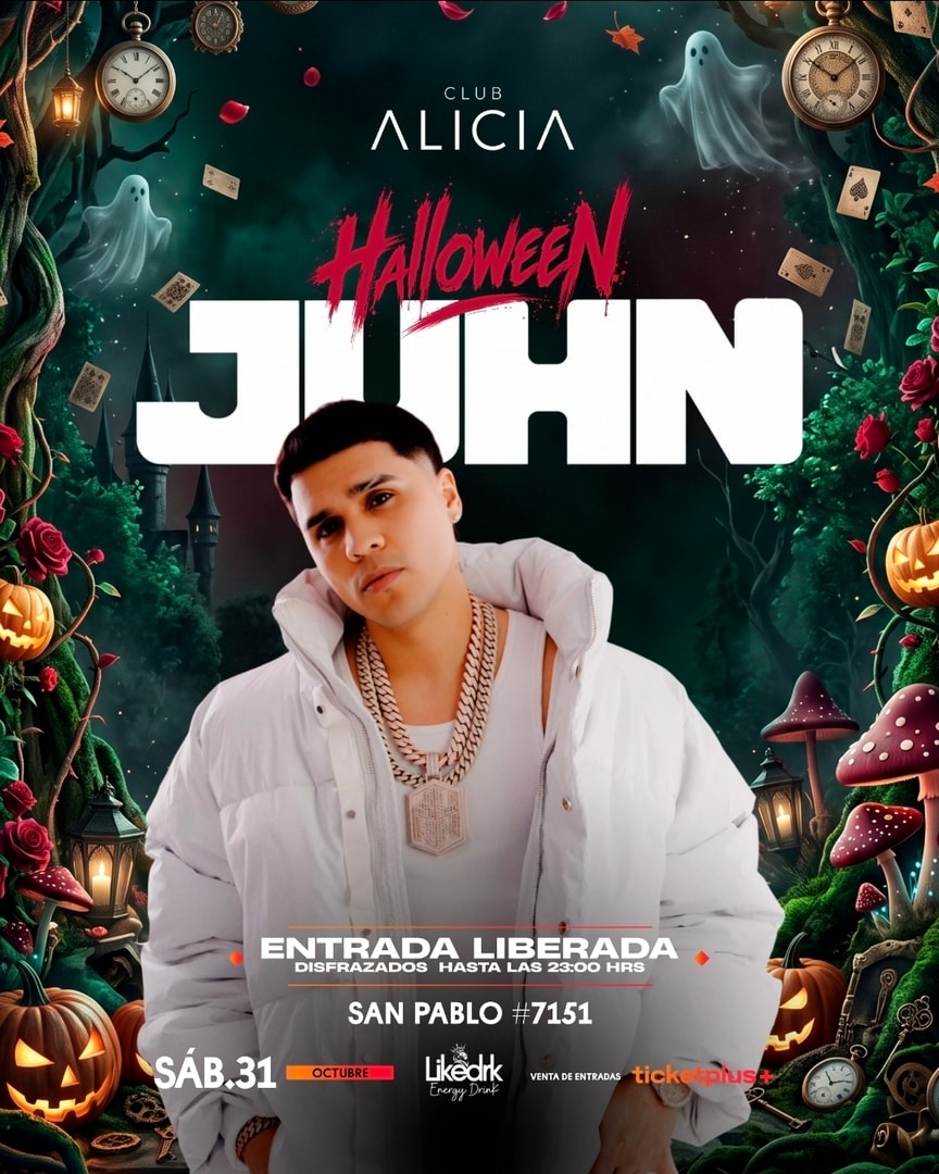 JUHN ALLS STAR  HALLOWEEN - CLUB ALICIA 31 DE DICIEMBRE - 22:00
