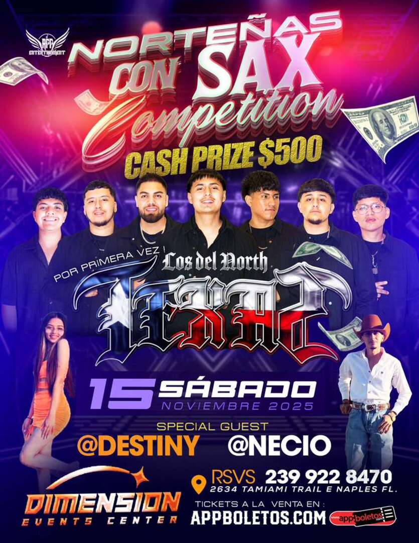 Los Del North Texas-Nortenas Con Sax Competition-Dimension Event Center