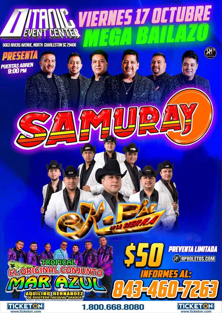 Samuray-K-Paz-Mar Azul-Titanic Event Center-Charleston SC 