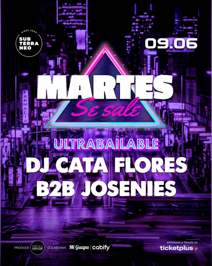 MARTES SE SALE! ★ MARTES 09 JUNIO ★ Club Subterráneo (+21)