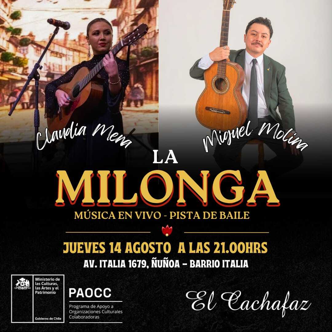 Milonga Jueves 14 Agosto 21hrs 