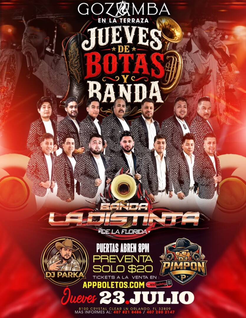 Banda La Distinta de Florida-Jueves de Botas y Banda-Gozamba