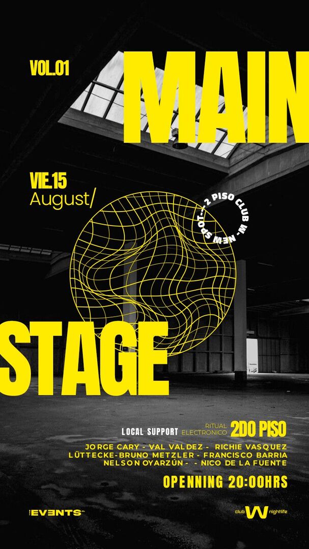 Viernes 15 Club W Presenta: Ritual Electrónico V.001 🪩