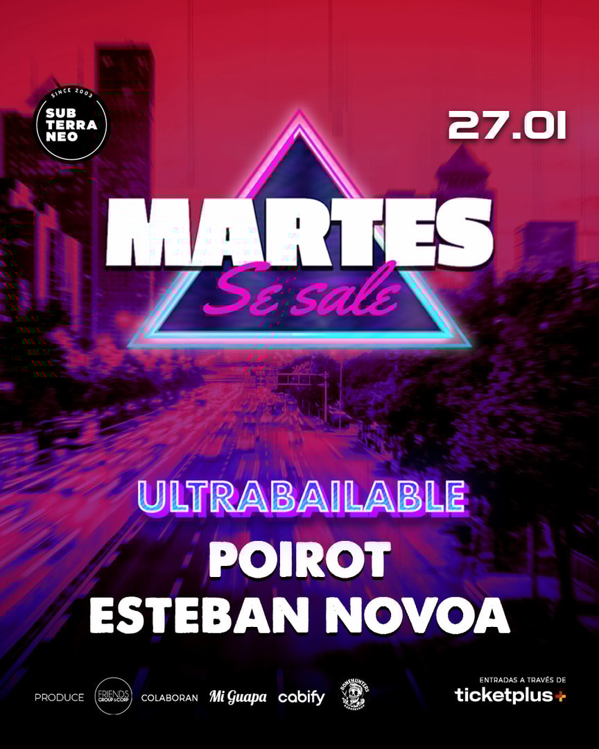 MARTES SE SALE! ★ MARTES 27 ENERO ★ Club Subterráneo (+21)