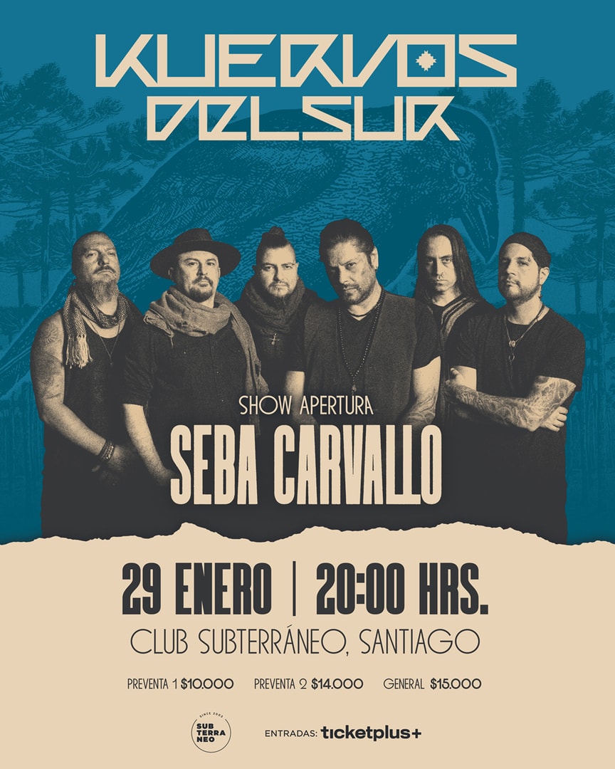 KUERVOS DEL SUR & SEBA CARVALLO ★ JUEVES 29 ENERO ★ Club Subterráneo