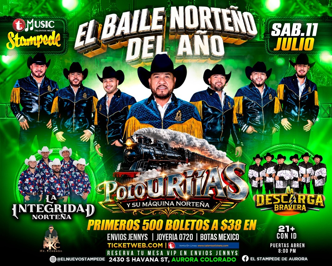 Polo Urias y Su Maquina Norteña en El Stampede de Aurora, Colorado
