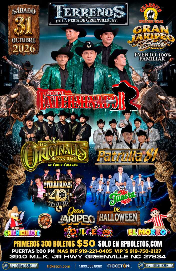 Montez de Durango-Exterminador-Originales-Patrulla-Terribles-Greenville NC