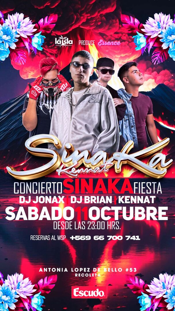 SINAKA - KENNET Y DJ JONAX  EN VIVO - Sábado 11 de Octubre - Show en vivo