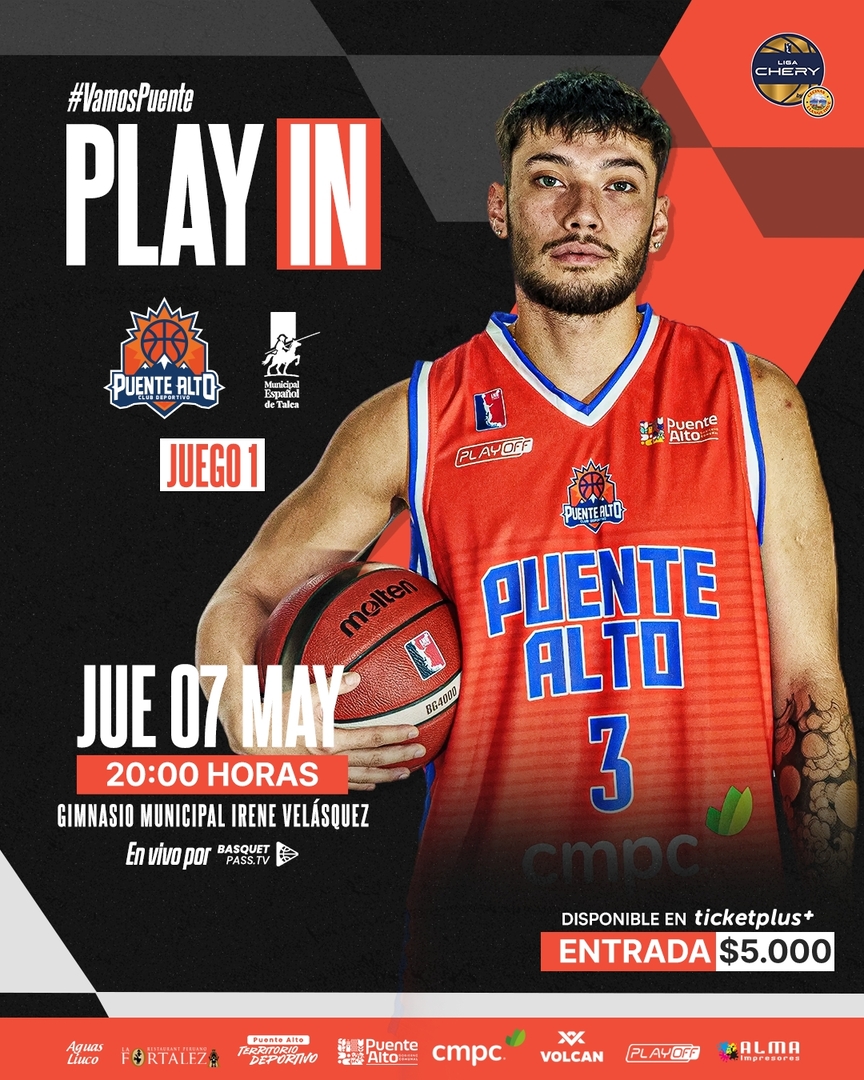 M. Puente Alto vs E. de Talca / LNB / Liga CHERY by Cecinas Llanquihue / Juego 1 Playin