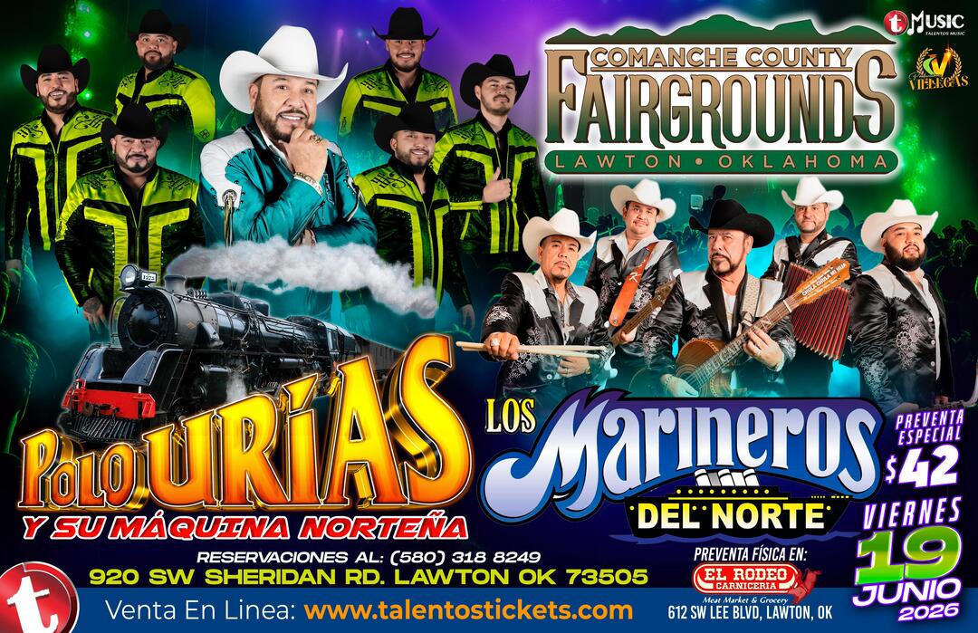 Polo Urias y La Maquina Norteña en Comanche County Fairgrounds de Lawton, Oklahoma