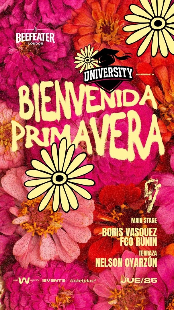 Jueves University x TheEvents / Bienvenida Primavera Jueves 25 Septiembre 