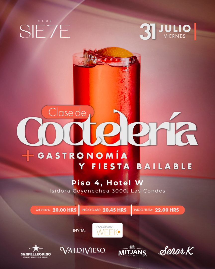CLASES DE COCTELERÍA + FIESTA ★ VIERNES 31 JULIO ★ Club Siete 