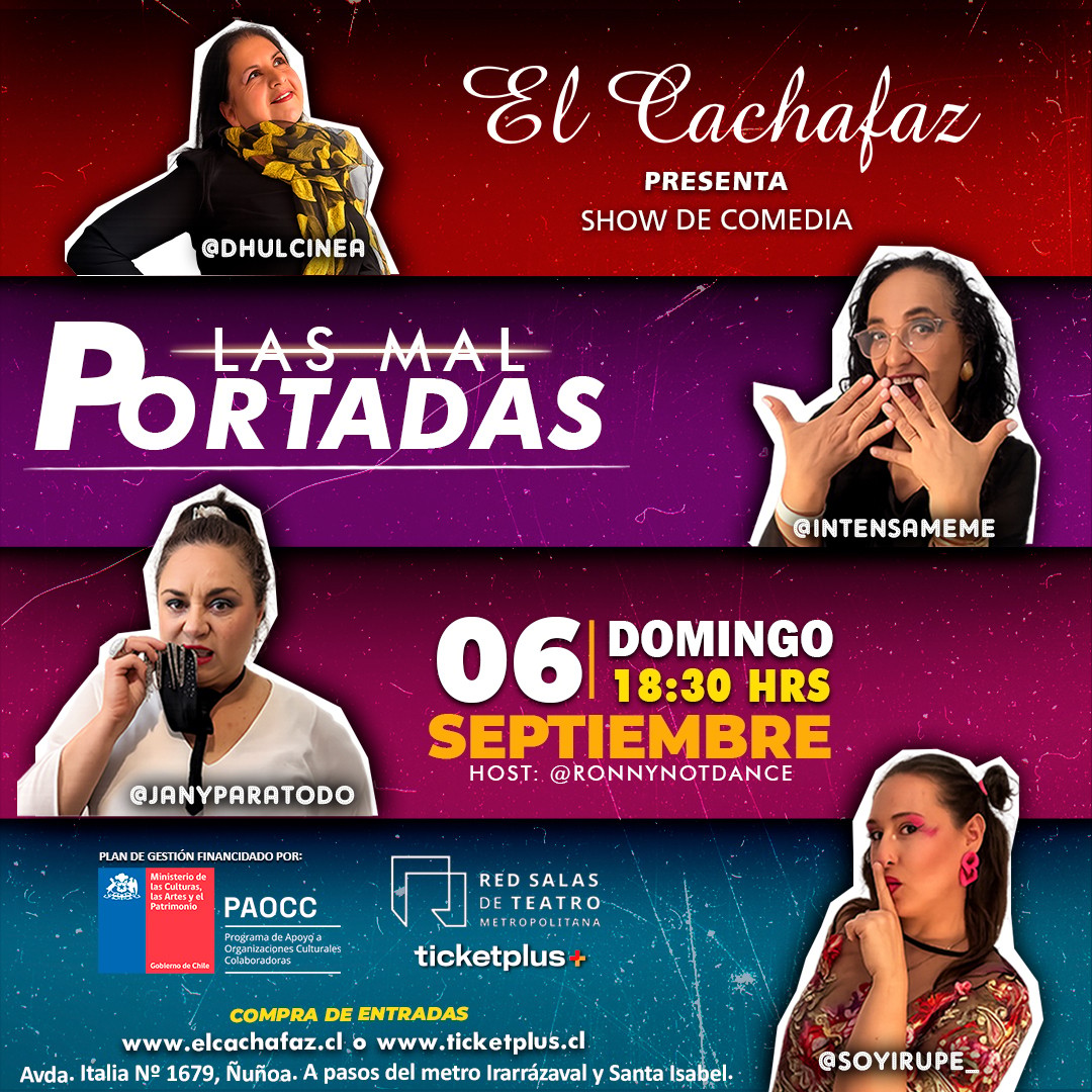 Show de Stand up- Las Mal Portadas-Domigo 6 de Septiembre 18:30 hrs
