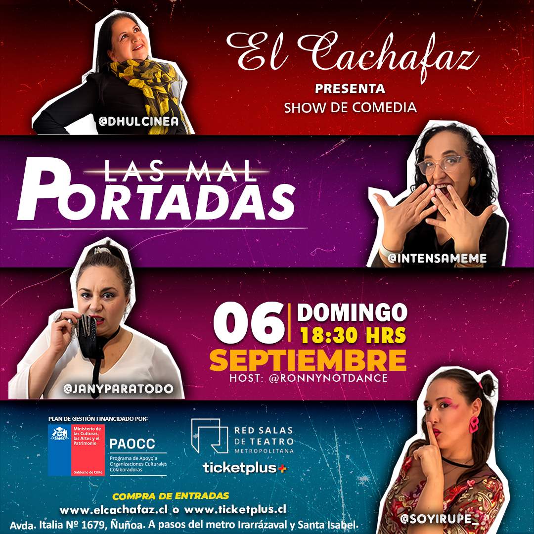 Show de Stand up- Las Mal Portadas-Domigo 6 de Septiembre 18:30 hrs