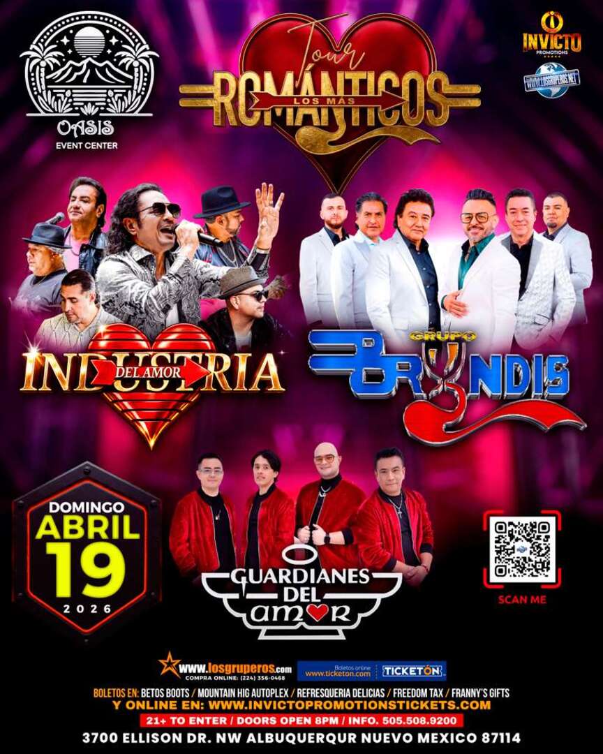 Industria del Amor-Grupo Brindis-Guardianes del Amor-Oasis Event Center