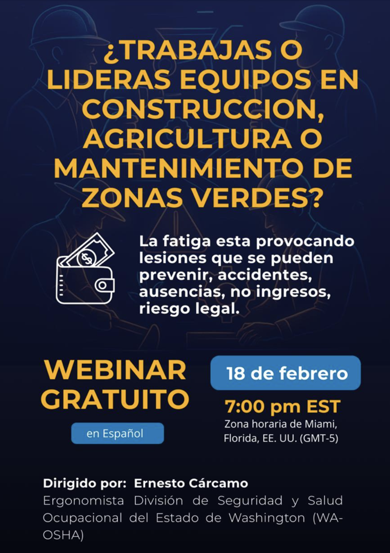 Webinar Gratuito - Estrategias Basicas para Reducir a Fatiga, el Dolor y el Riesgo de Lesion