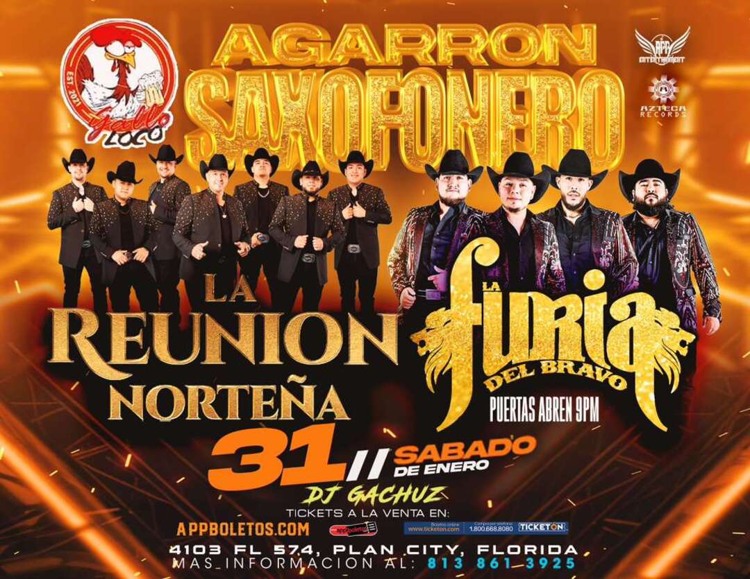 Agarron Saxofonero-La Reunion Nortena-La Furia del Bravo-Gallo Loco