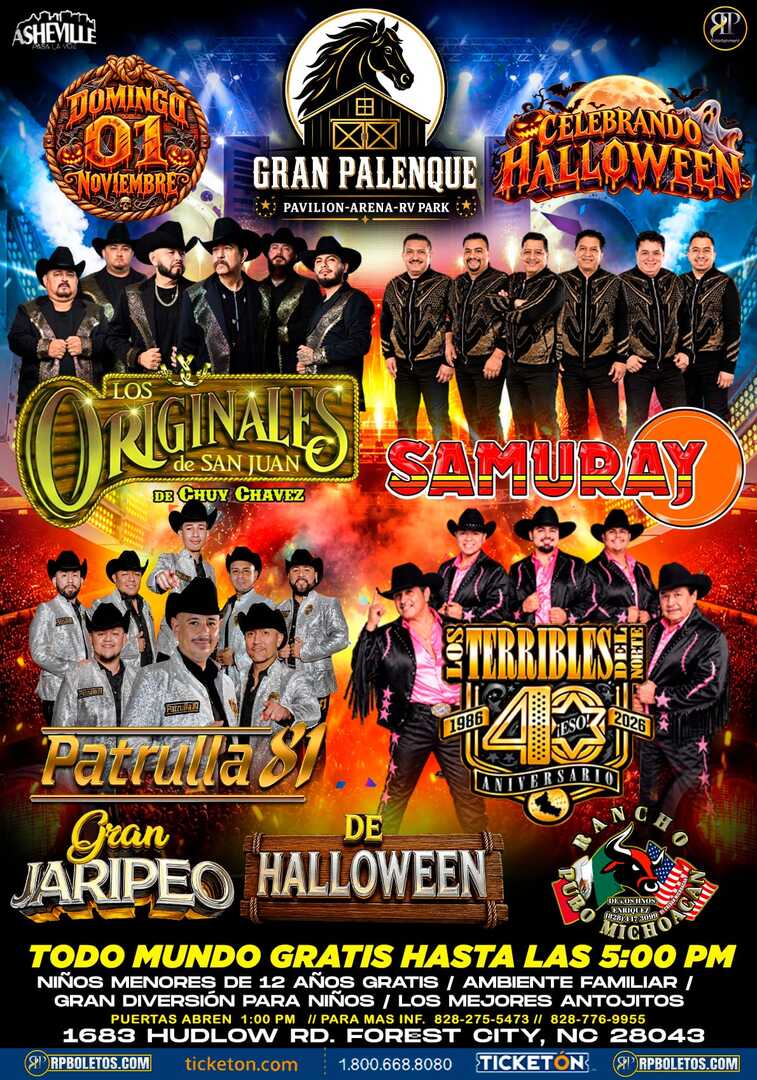 Celebrando Halloween-Plaza Gran Palenque-Forest City NC 