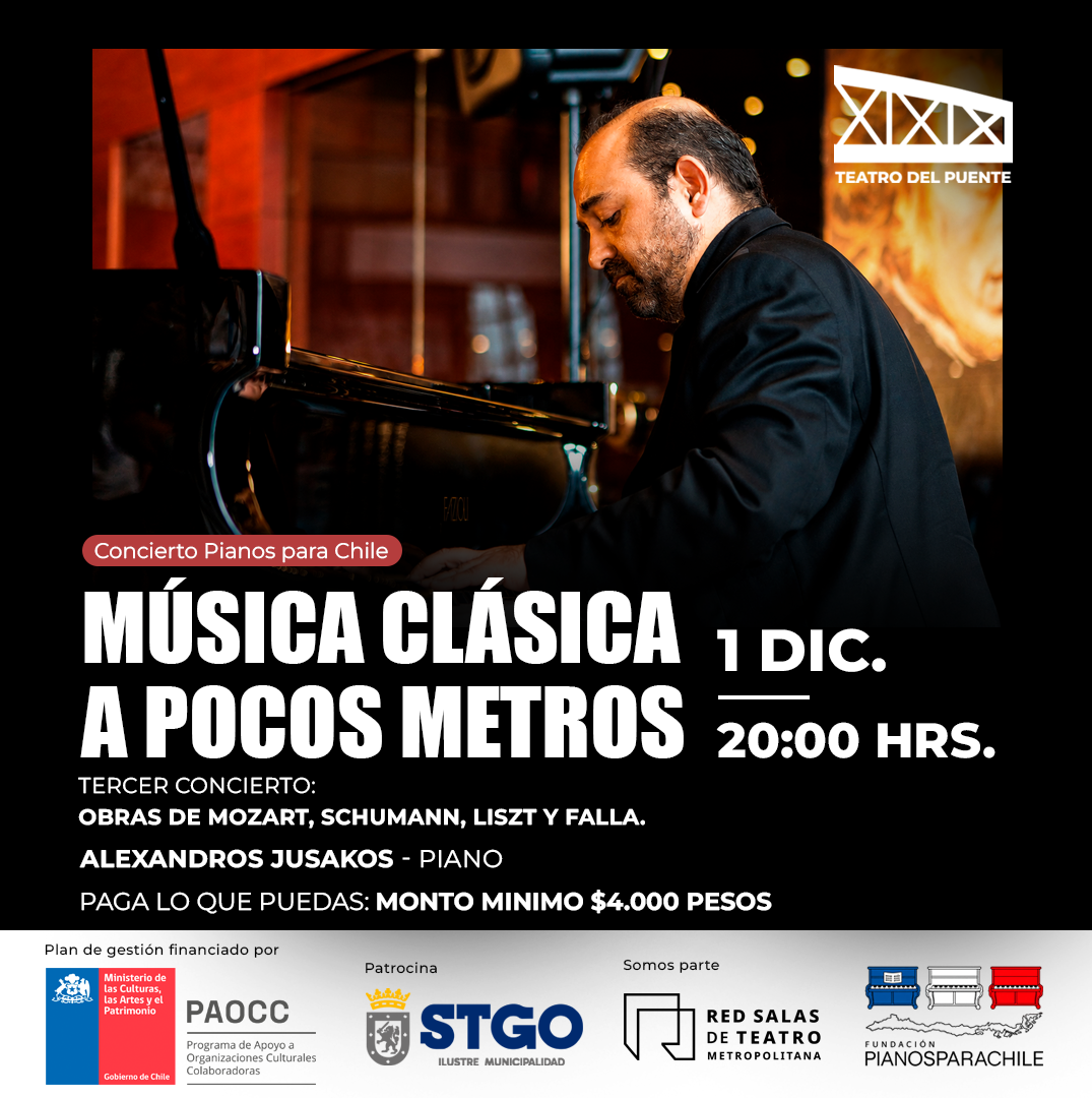 Alexandros Jusakos, piano - Obras de Wolfgang Amadeus Mozart, Robert Schumann - Franz Liszt, Enrique Granados y Manuel de Falla