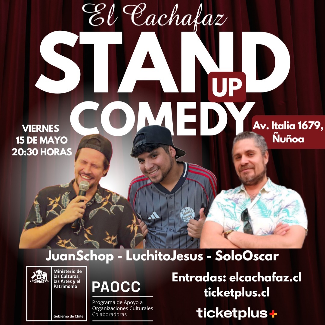 Show de Stand Up-Comedy- Viernes 15 de Mayo a las 20:30 hrs