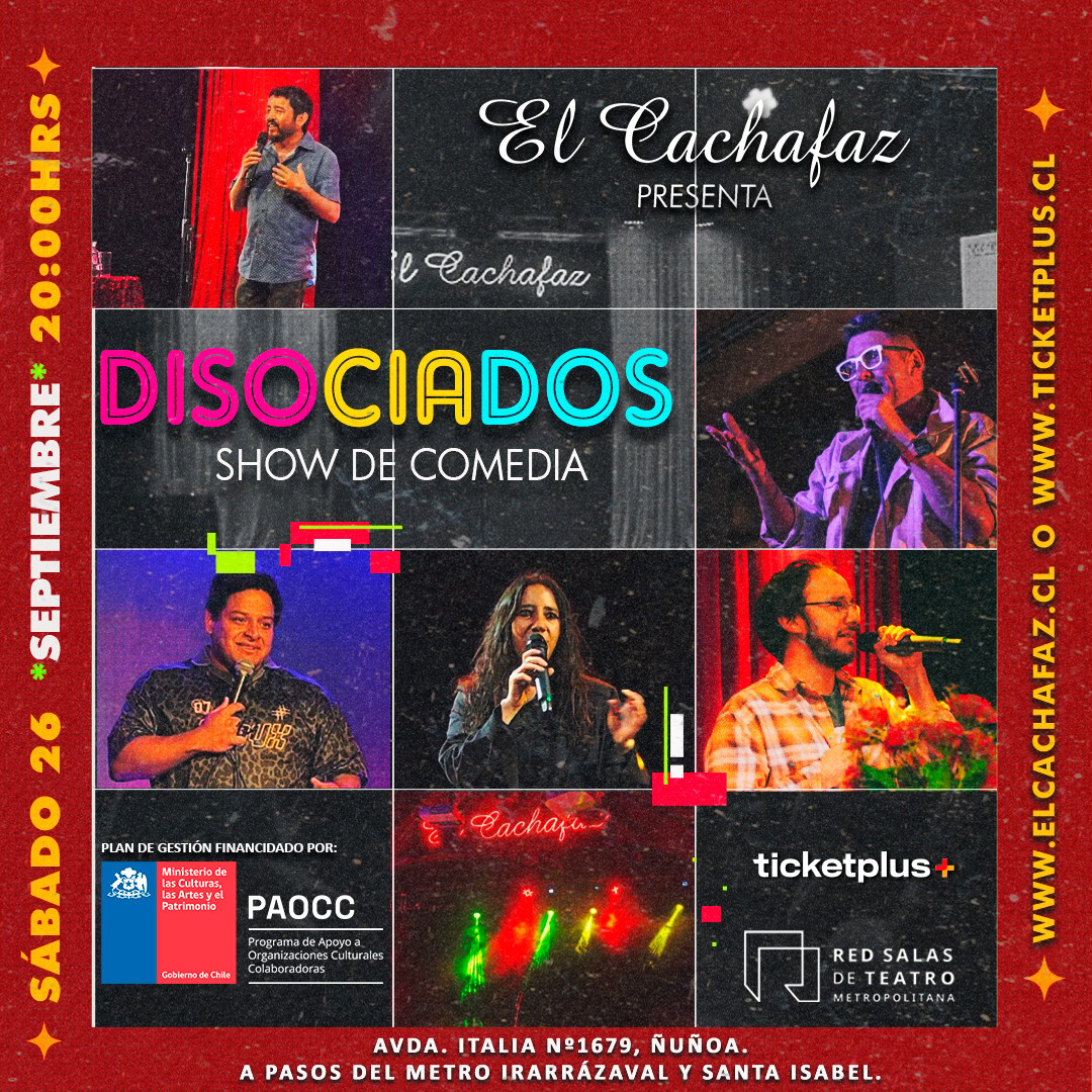 Show de stand up-Disociados-Sábado 26 de Septiembre 20 hrs