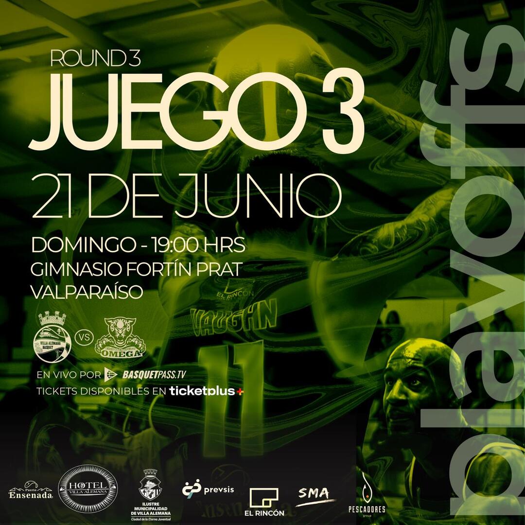 Villa Alemana Basquet vs Omega - Playoffs - Juego 3