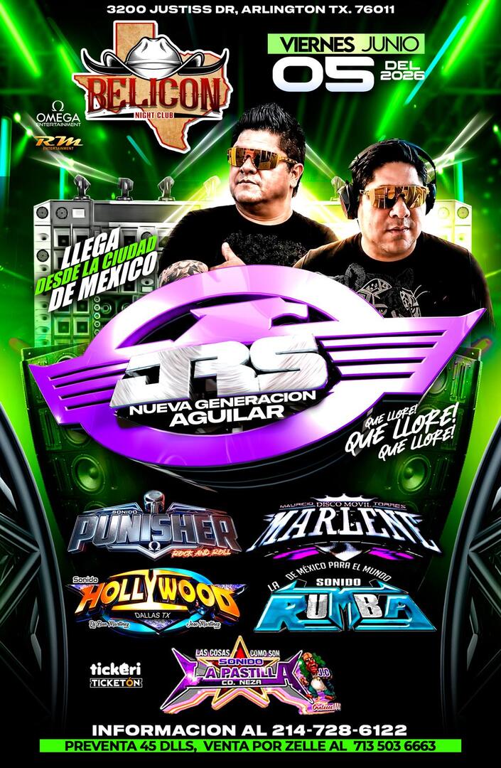 Juniors Aguilar La Nueva Generacion-Sonido Punisher-Disco Movil Marlene-Sonido Hollywood-Sonido Rumba-Sonido La Pastilla-Belicon Nightclub