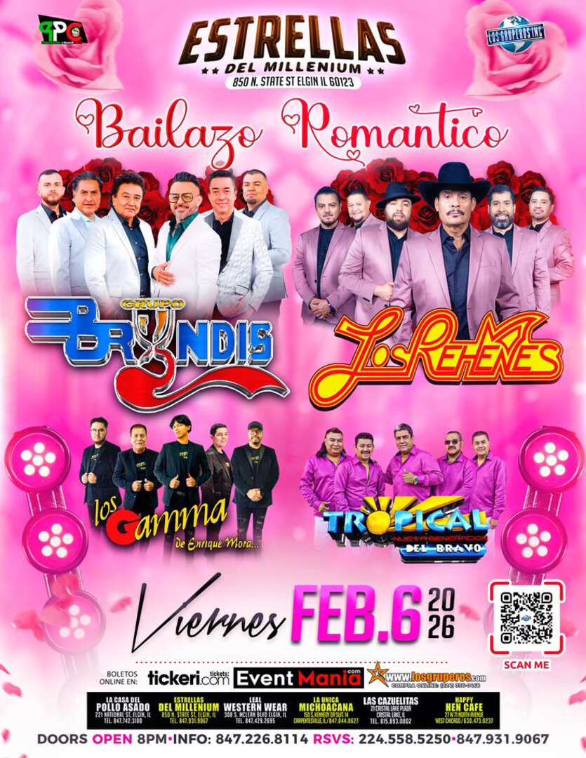 Grupo Bryndis-Los Rehenes-Los Gamma de Enrique Mora-Tropical del Bravo-Estrellas del Millenium