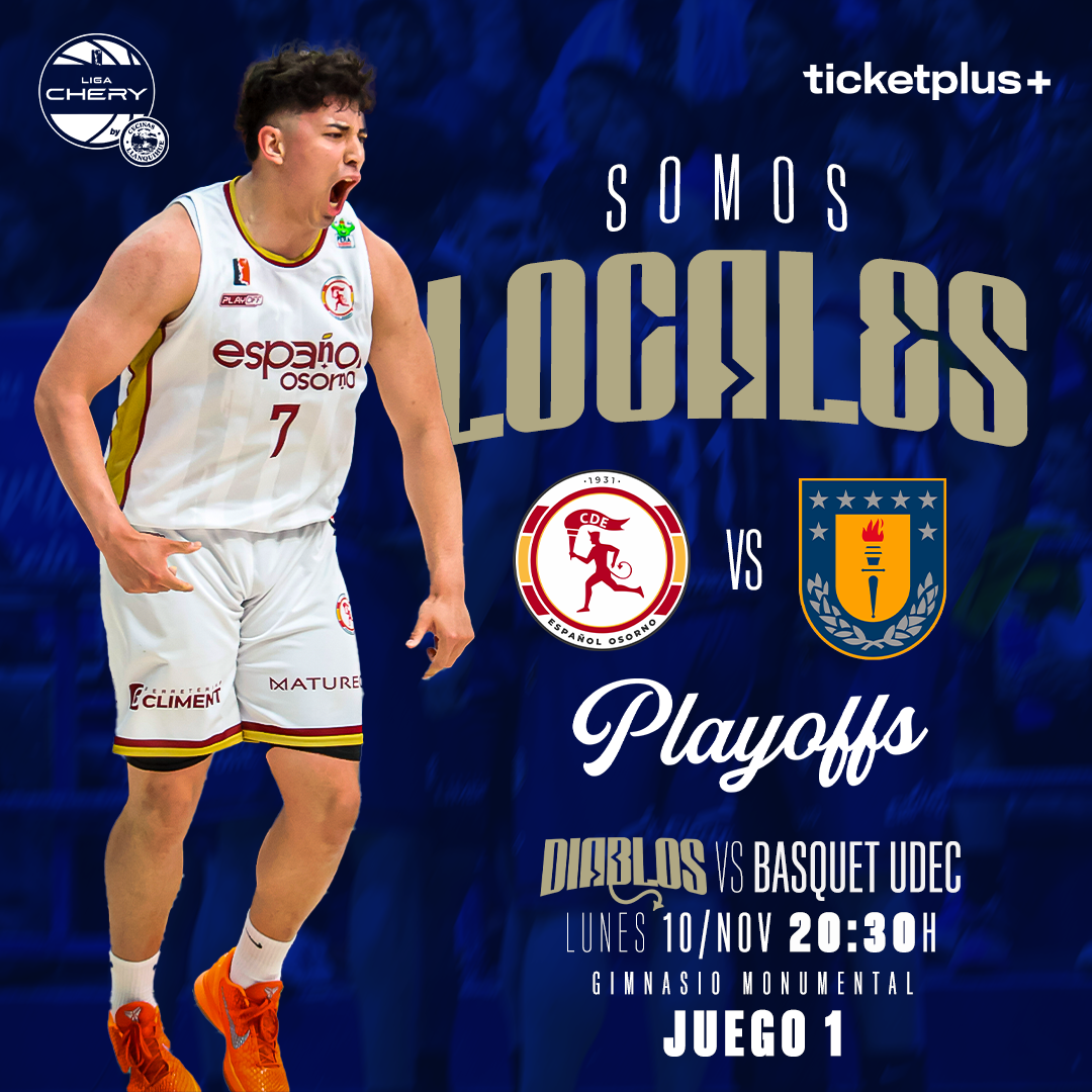 Español de Osorno vs Basquet UDEC | LNB | Liga CHERY by Cecinas Llanquihue Transición | JUEGO 1 - Playoffs - Semifinales de Conferencia SUR
